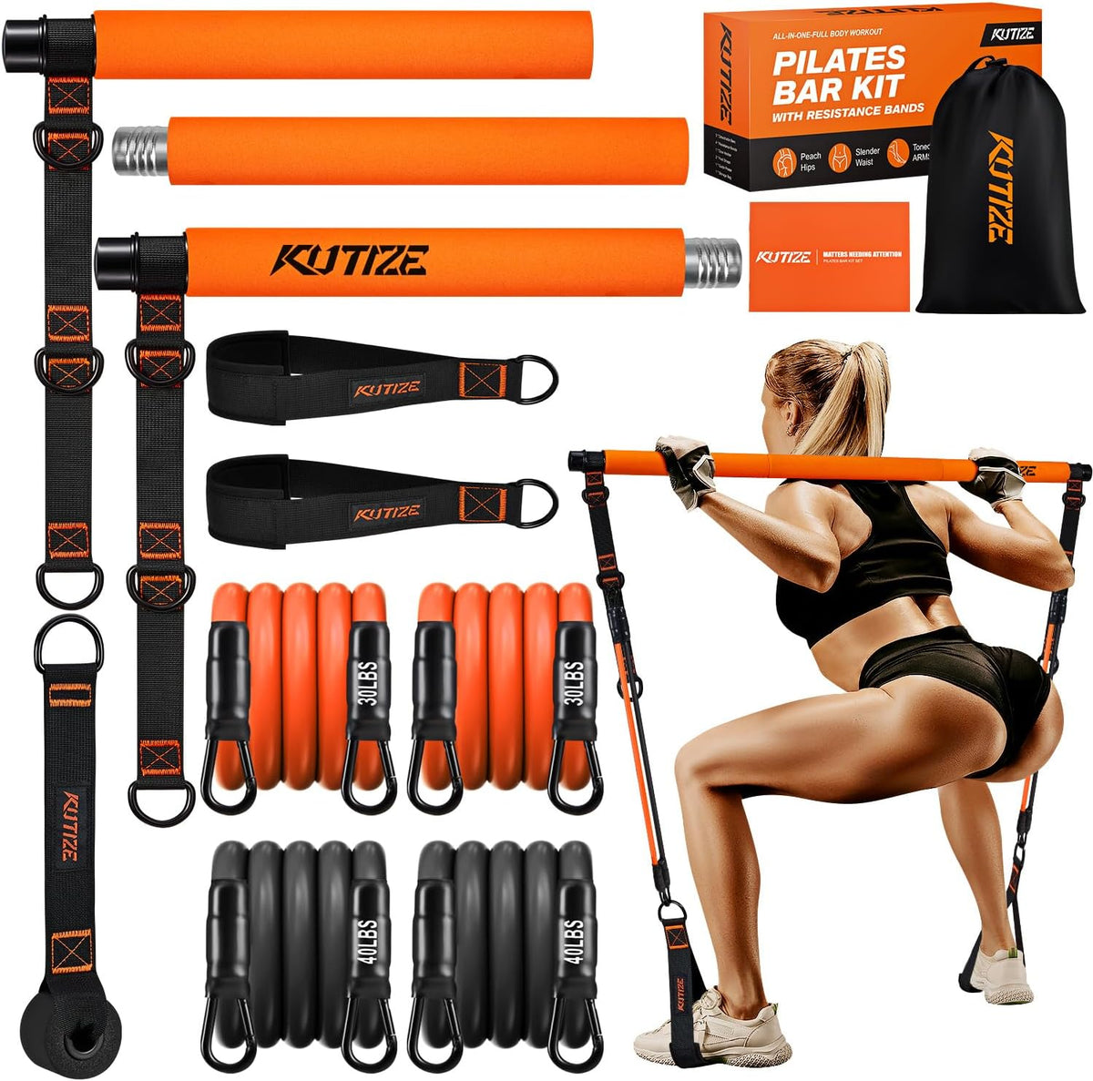 Elevate Your Fitness Journey with Our Multifunctional Pilates Bar Kit - Perfect for Home Workouts, Strength Training, and Full-Body Conditioning!
