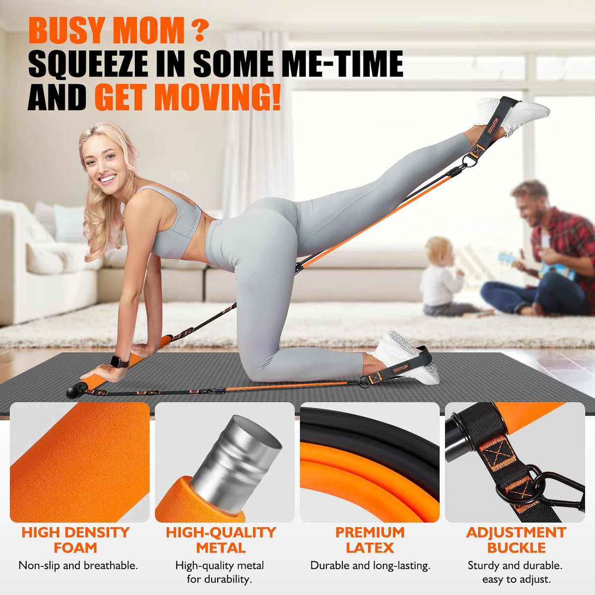 Elevate Your Fitness Journey with Our Multifunctional Pilates Bar Kit - Perfect for Home Workouts, Strength Training, and Full-Body Conditioning!