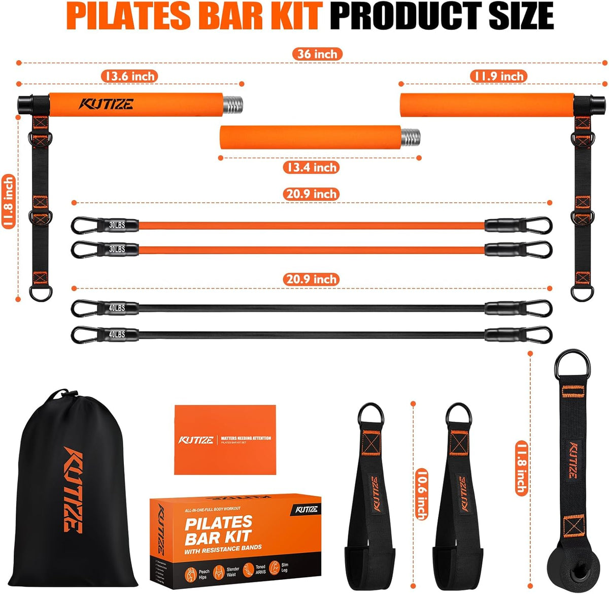 Elevate Your Fitness Journey with Our Multifunctional Pilates Bar Kit - Perfect for Home Workouts, Strength Training, and Full-Body Conditioning!