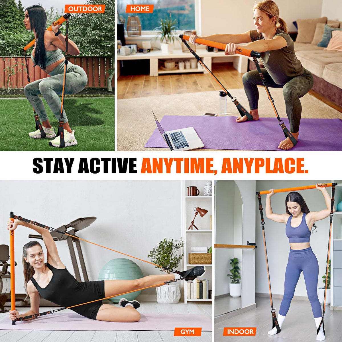 Elevate Your Fitness Journey with Our Multifunctional Pilates Bar Kit - Perfect for Home Workouts, Strength Training, and Full-Body Conditioning!