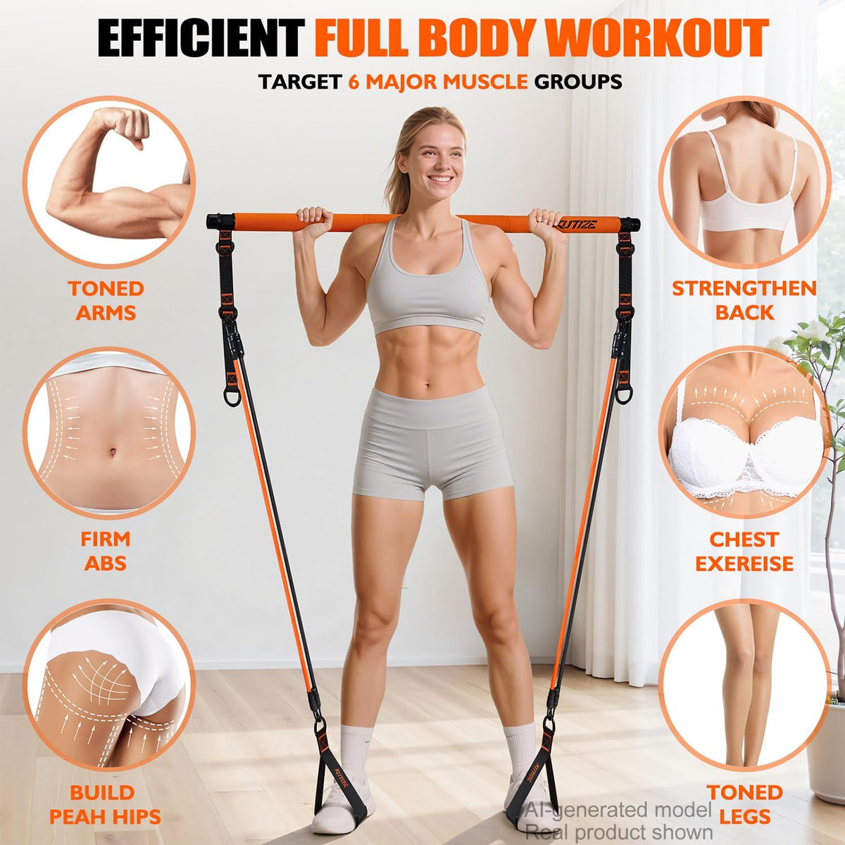 Elevate Your Fitness Journey with Our Multifunctional Pilates Bar Kit - Perfect for Home Workouts, Strength Training, and Full-Body Conditioning!