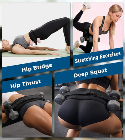 Elevate Your Workout with Our Adjustable Hip Thrust Belt - Perfect for Dumbbells, Kettlebells & Plates!