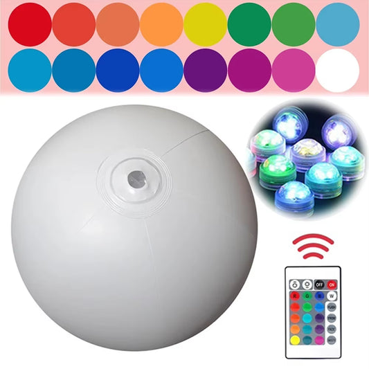 Illuminate Your Summer Fun with Our 16-Color LED Glowing Inflatable Beach Ball – Perfect for Pool Parties and Outdoor Events!