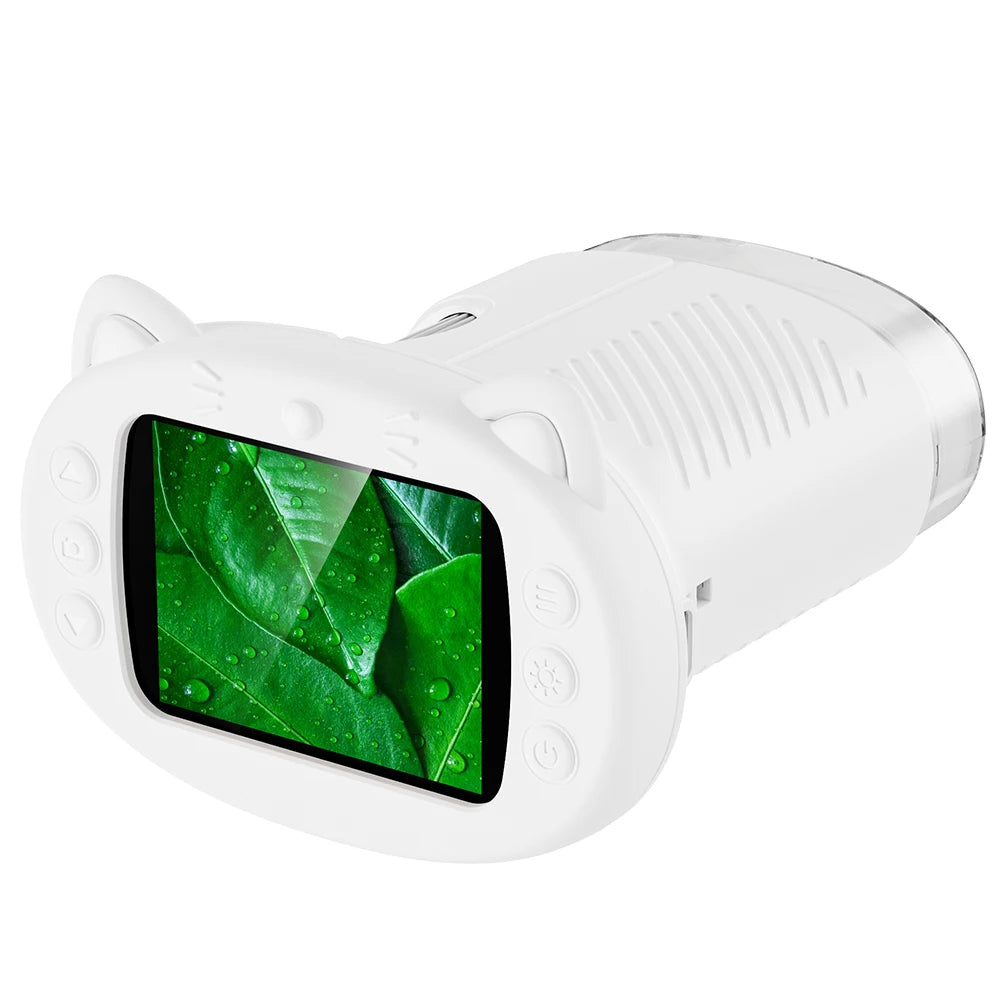 Discover the Wonders of Science with the Handheld Kids Microscope - 2.4-Inch Screen, 1000X Magnification, Perfect Educational Gift for Boys & Girls!