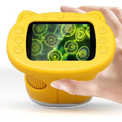 Discover the Wonders of Science with the Handheld Kids Microscope - 2.4-Inch Screen, 1000X Magnification, Perfect Educational Gift for Boys & Girls!