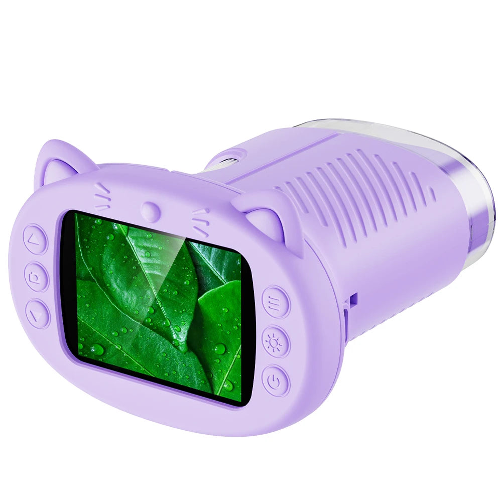 Discover the Wonders of Science with the Handheld Kids Microscope - 2.4-Inch Screen, 1000X Magnification, Perfect Educational Gift for Boys & Girls!